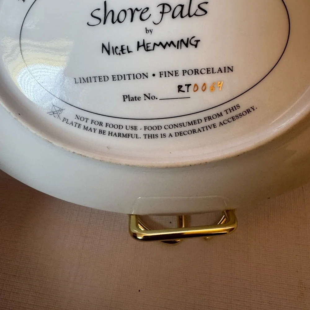 The Franklin Mint Plate “Shore Pals”by Nigel Hemming Limited Edition EUC